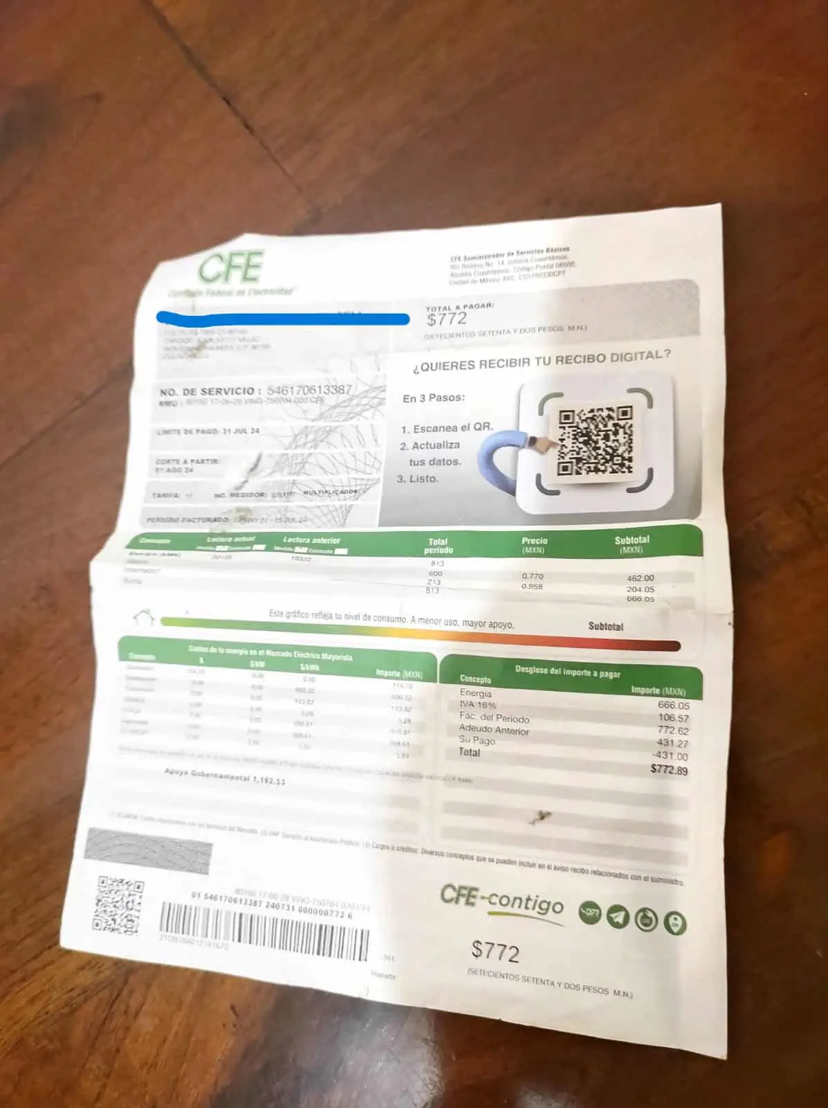 Pasos para hacer el cambio de nombre en el recibo de la luz de la CFE. Foto: Tus Buenas Noticias