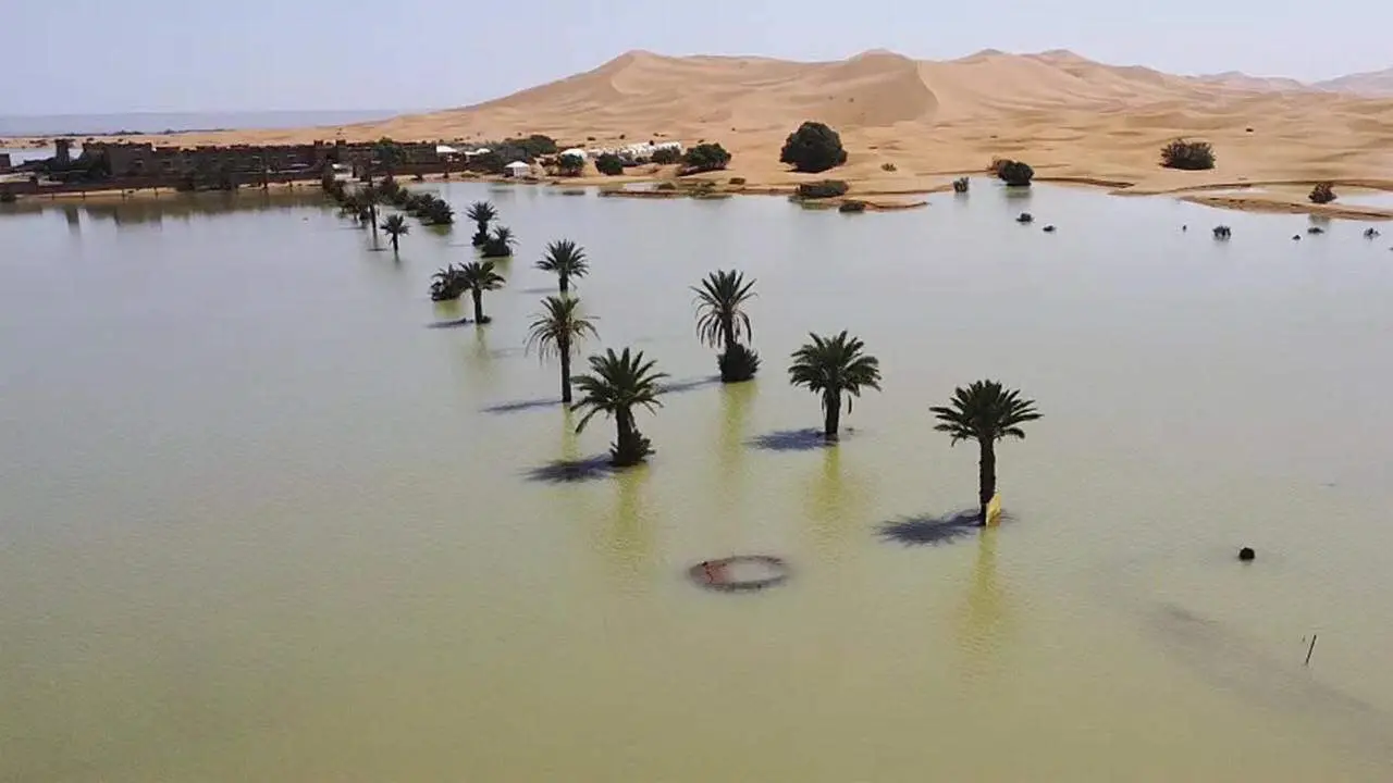 Desierto del Sahara inundado | Imagen AP.