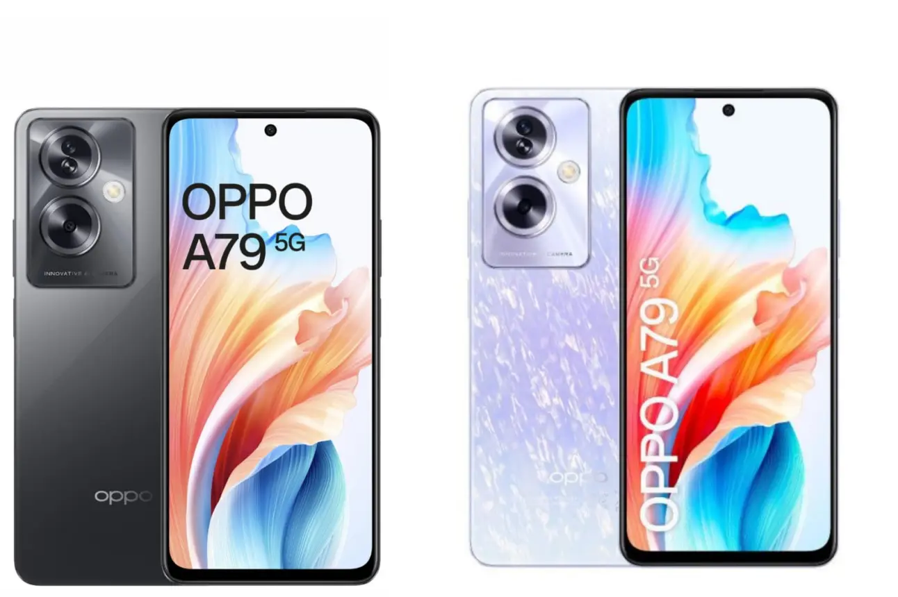 Oppo A79  viene con altavoces estéreo y diseño de gama alta. Foto: Cortesía