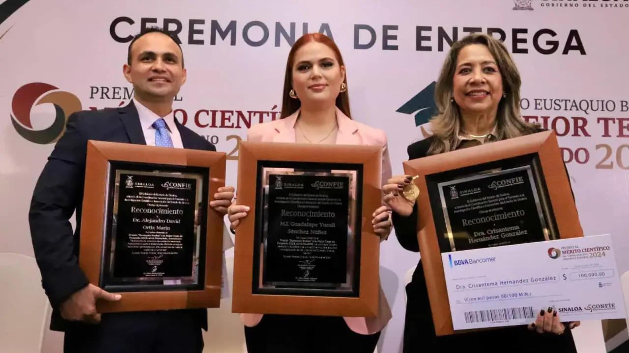 Ganadores al Premio al Mérito Científico y a la Mejor Tesis de Posgrado edición 2024.