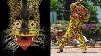 ¿Cómo son las máscaras que se usan en la danza del jaguar?