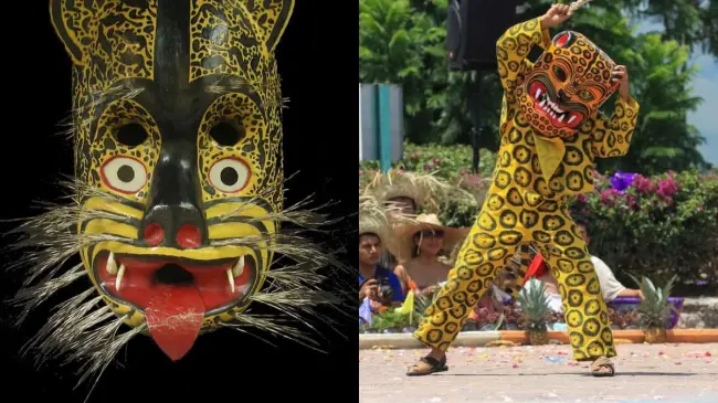 La danza del jaguar se practica en varias regiones del centro y sur de México.