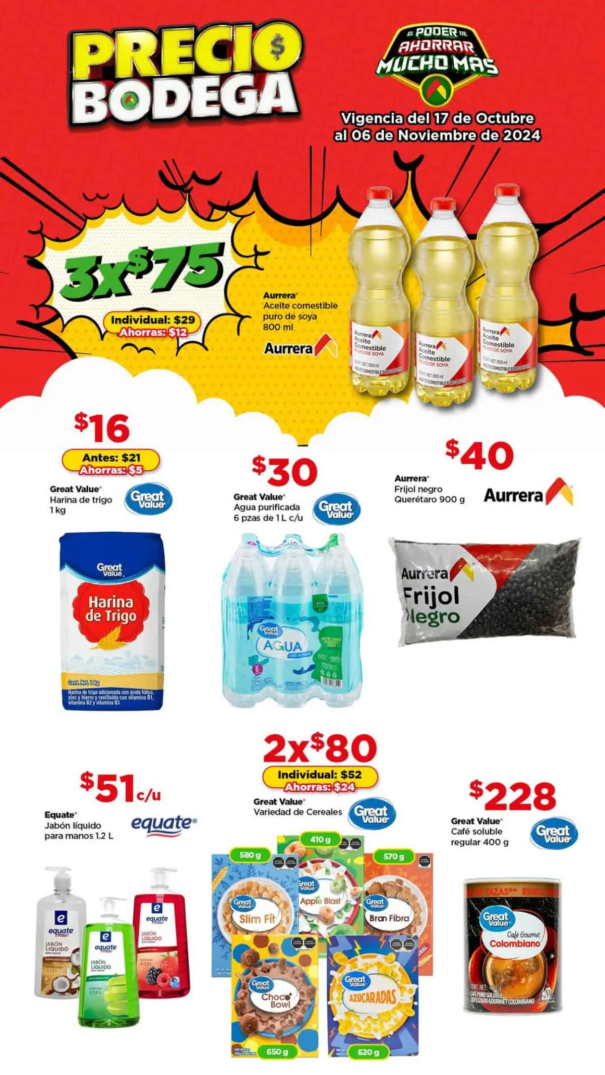 Bodega Aurrera: ofertas Precio Bodega del 17 de octubre al 4 de noviembre