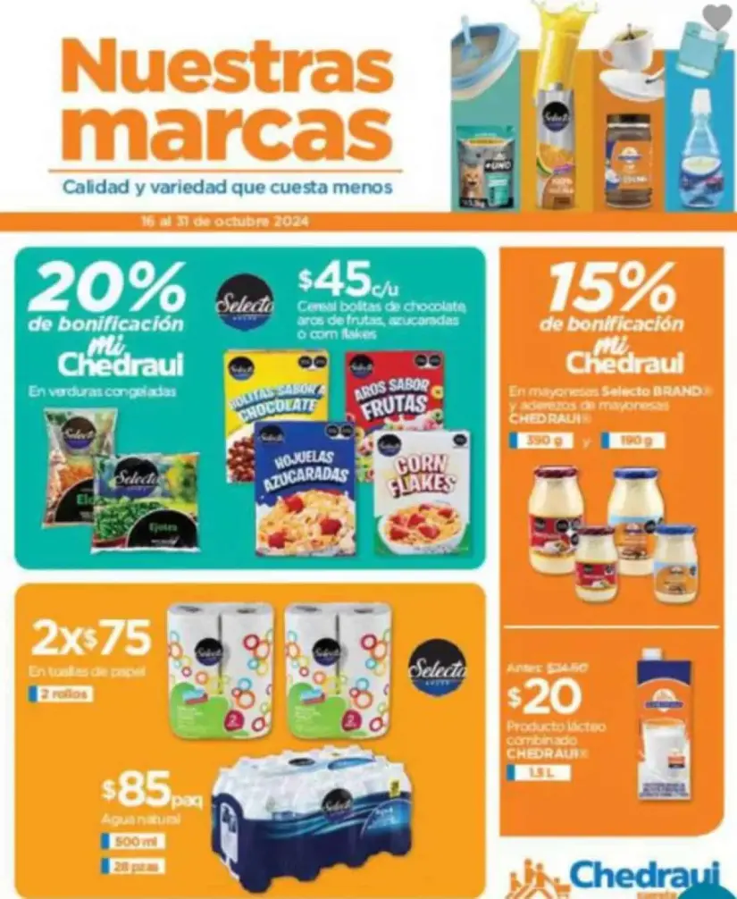 Ofertas de Chedraui en despensa del 16 al 31 de octubre