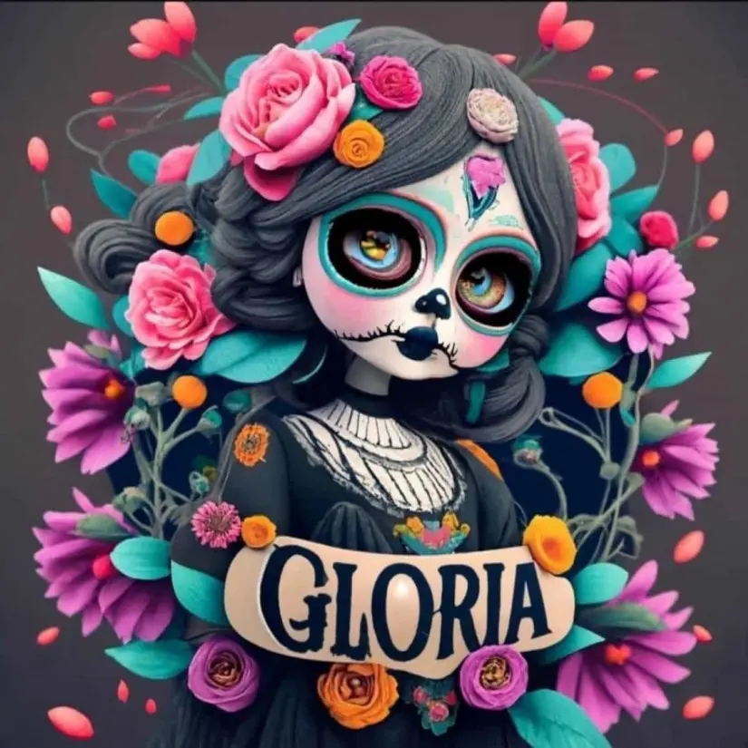 Gloria al estilo Catrina. Foto: Cortesía