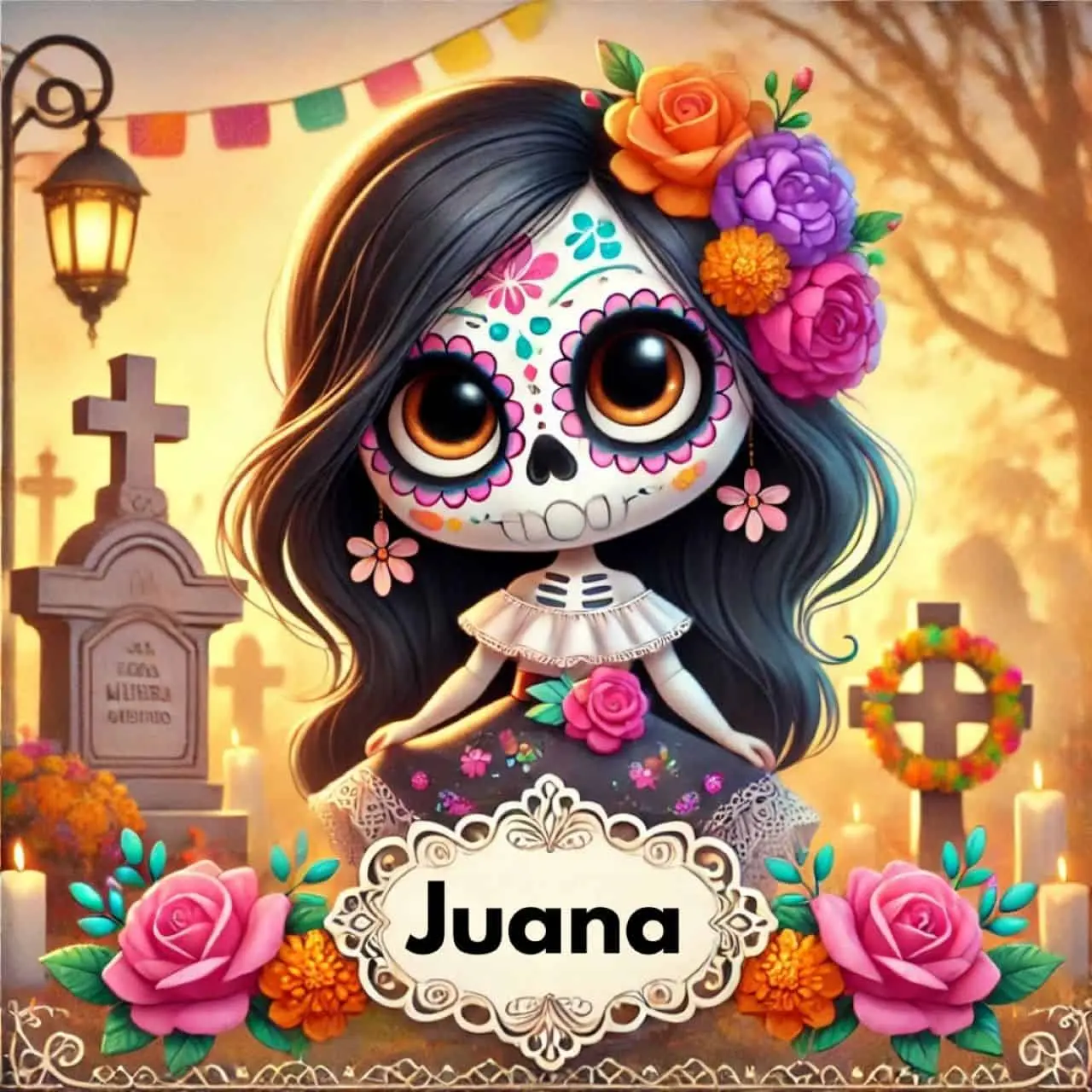 Juana al estilo de Catrina. Foto: Cortesía