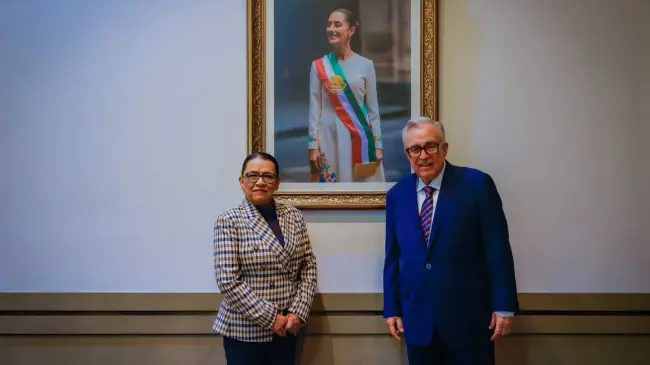 Se reúne Rubén Rocha con Rosa Icela Rodríguez.