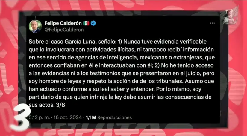 Mentira sobre el desconocimiento de Felipe Calderón. Foto. Mañanera del Pueblo.