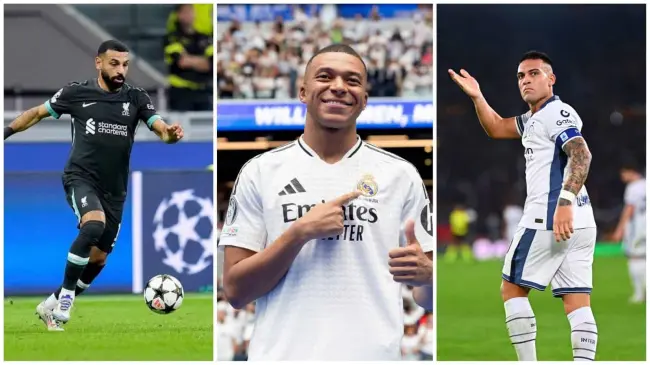 Salah, Mbappe y Lautaro Martínez