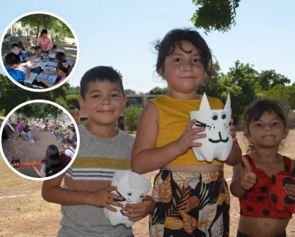 Niños y niñas en Culiacán despiertan su creatividad con talleres gratuitos en la Unidad Deportiva Los Ayalés de la colonia Progreso