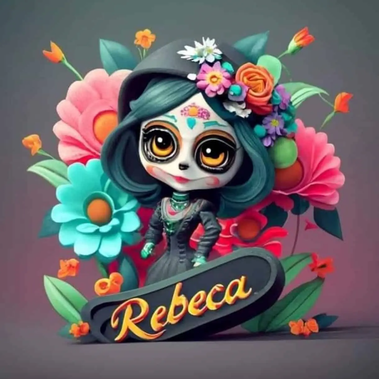 Calaverita con nombre Rebeca. Foto: Cortesía