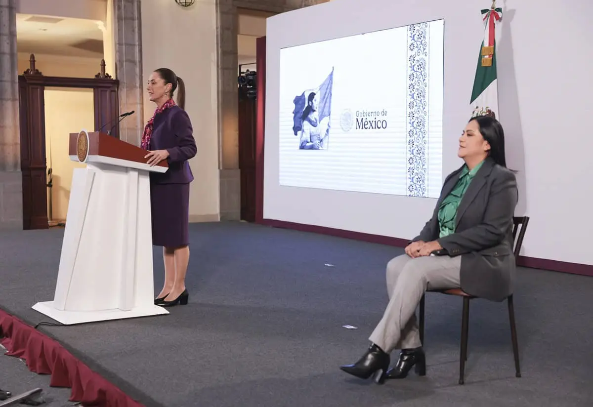 Claudia Sheinbaum durante la conferencia de prensa de este martes 29 de octubre.