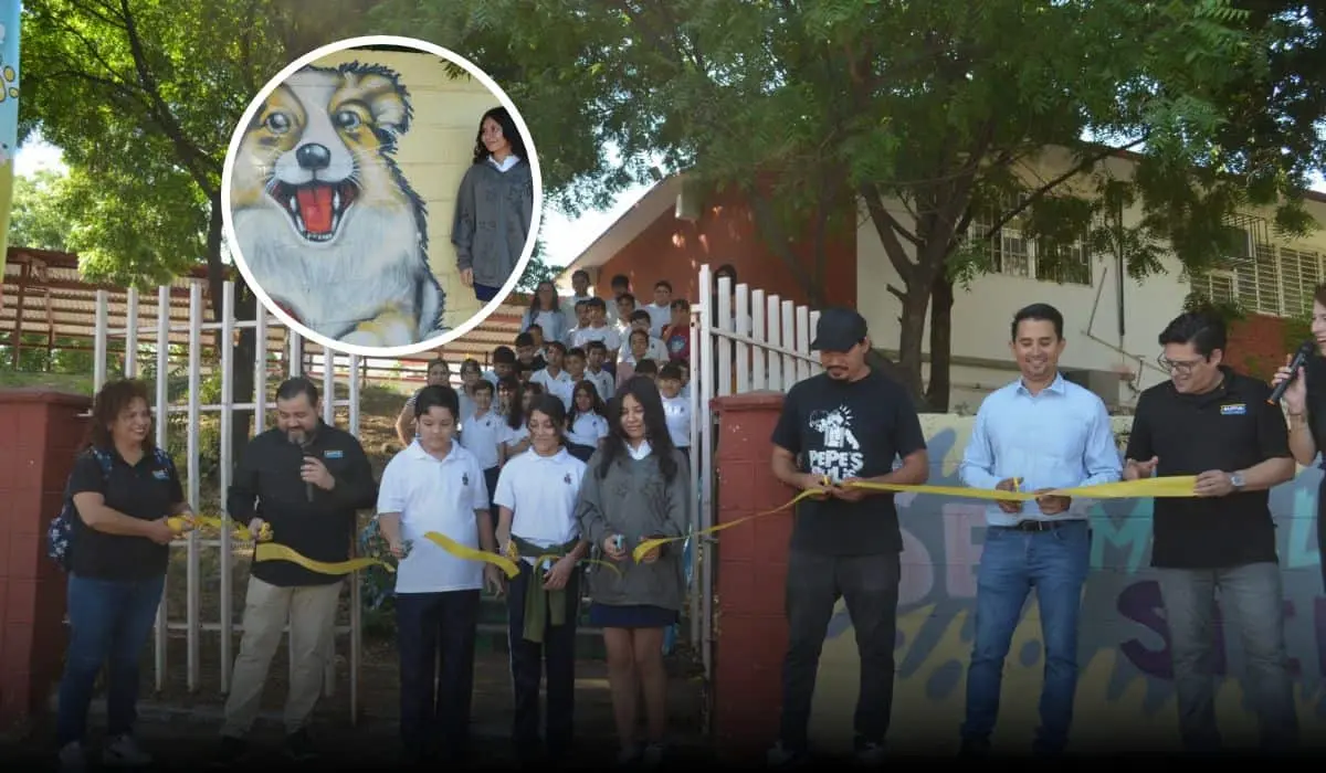 En la primaria Rafael Buelna, en Montebello, se inauguró un mural que inspira paz, iniciativa, impulsada por Suma Sociedad Unida IAP y Vamos Pintando. Fotos: Juan Madrigal