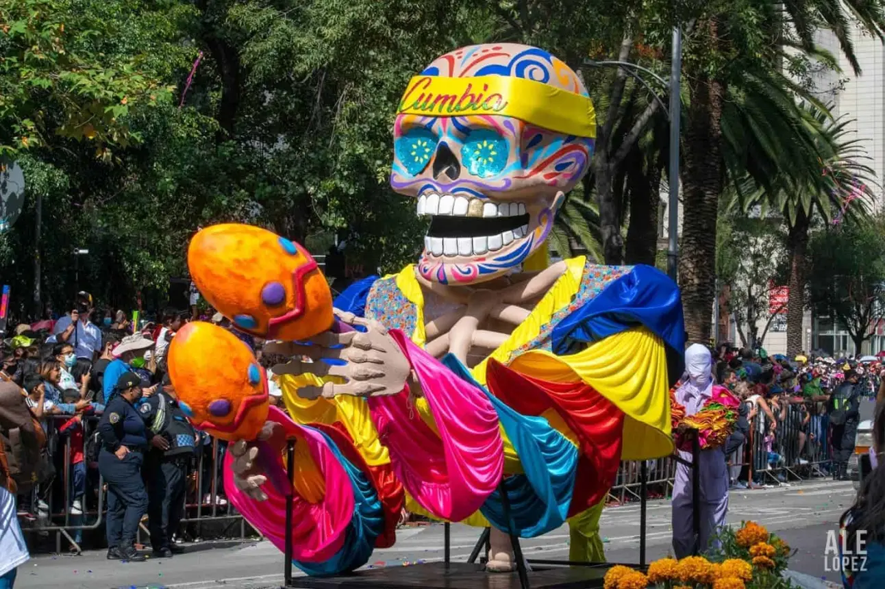 Desfile del Día de Muertos en la CDMX. Foto Ale López.