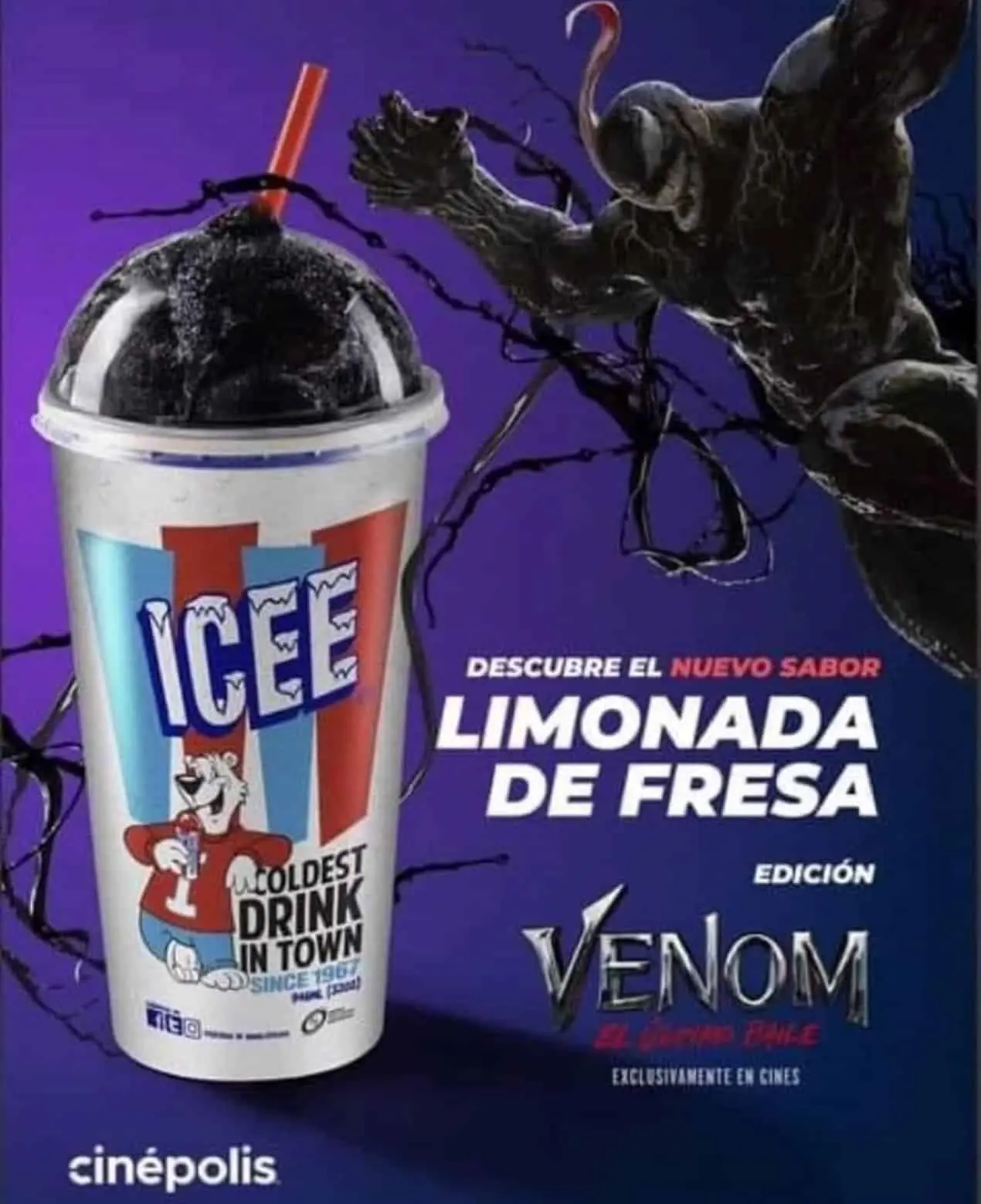 Icee de Venom de Cinépolis