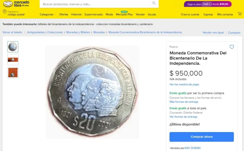 Monedas caras en venta que no pueden faltar en tu colección