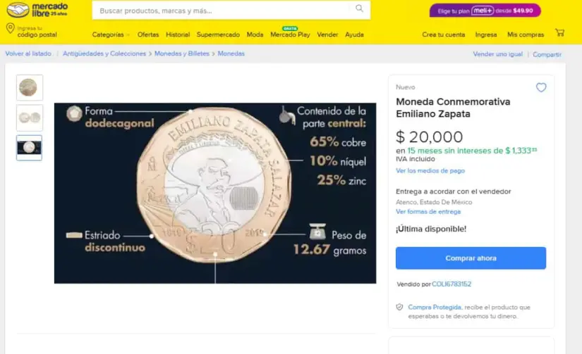 Monedas caras en venta que no pueden faltar en tu colección