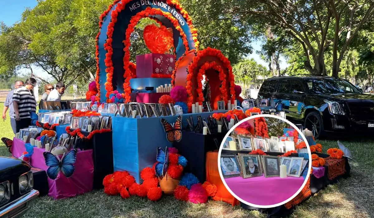 Altar de Muertos en el parque San Martín, en Culiacán. Foto: Rodrigo Ampie