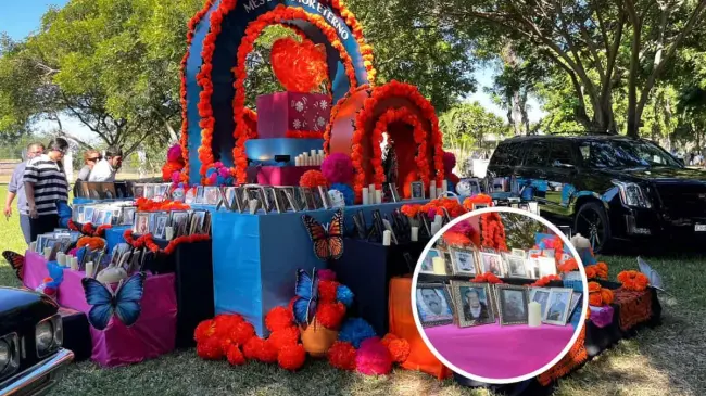 Altar de Muertos en el parque San Martín, en Culiacán. Foto: Rodrigo Ampie