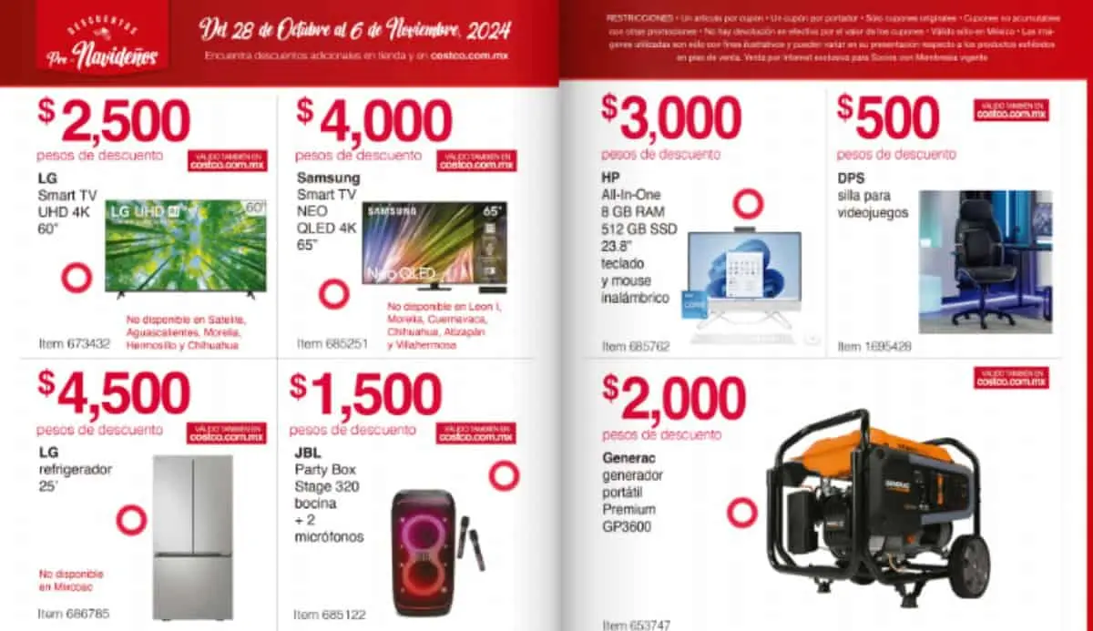 Cuponera de Costco: ofertas prenavideñas válidas al 6 de noviembre