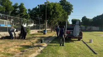 ¡Celebración en la Buenos Aires! Instalación de gradas transforma el campo deportivo en Culiacán