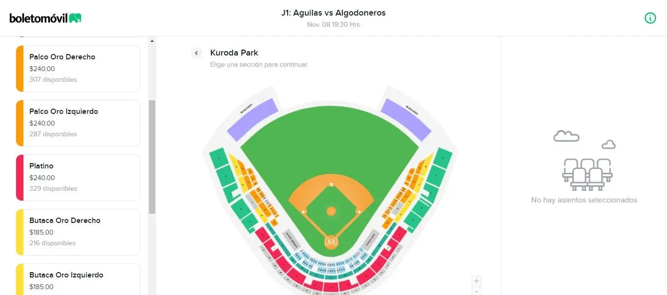 Boletos disponibles del Algodoneros vs Mexicali