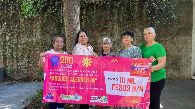 Doña Naty y el Comité del Parque del Camino ganaron el concurso El mejor vecino, donde se reconoce a quienes trabajan por su comunidad.