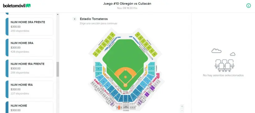 Boletos Tomateros vs Obregón