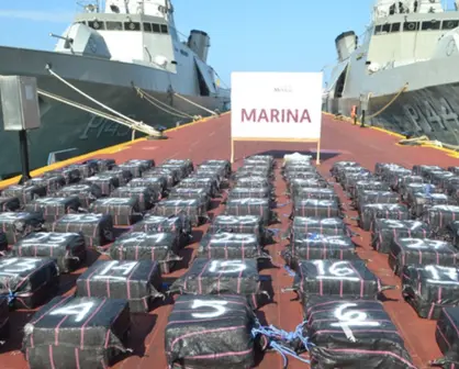 Marina da golpe al narco en Guerrero; asegura 3, 600 kilos de cocaína y detiene a nueve personas