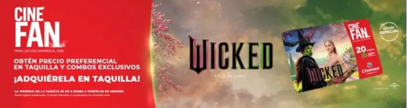 Cinemex: ¿qué beneficios ofrece la tarjeta CineFan de Wicked y cómo obtenerla?