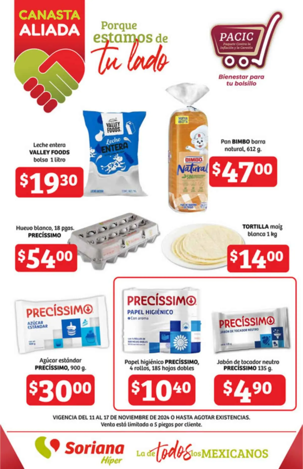 Compra todos los productos de la canasta básica a precios bajos en Canasta Aliada. Imagen: Soriana