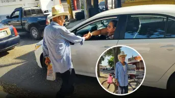 A sus 84 años, Simón continúa su labor diaria en bicicleta en Culiacán, demostrando que la edad no es un impedimento para trabajar