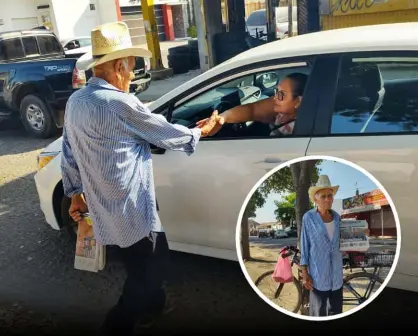 A sus 84 años, Simón continúa su labor diaria en bicicleta en Culiacán, demostrando que la edad no es un impedimento para trabajar