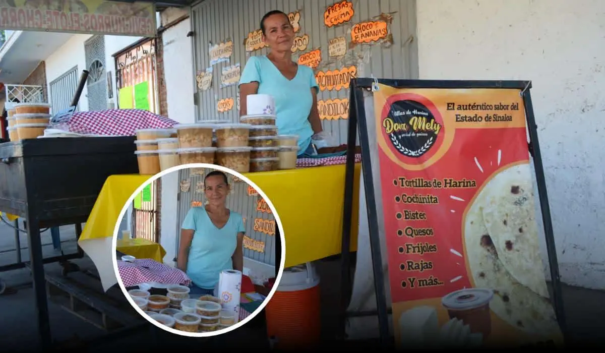 Mélida Ruiz López convirtió su pasión por la cocina en un próspero negocio, demostrando que con perseverancia se puede lograr el éxito. Su dedicación y esfuerzo la han convertido en un ejemplo de superación en Culiacán. Foto: Juan Madrigal