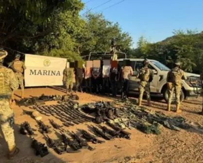 Fructuoso operativo en Concordia, Sinaloa; Marina detiene a siete personas y les decomisa armas y equipo táctico