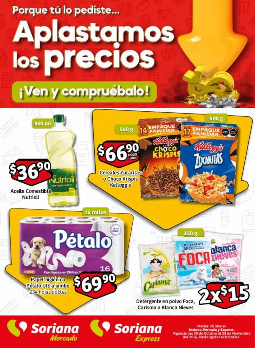 Soriana: ofertas del folleto Mercado Nacional del 12 al 28 de noviembre