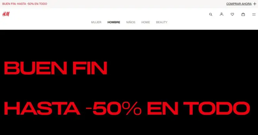 Ofertas de H&M durante el Buen Fin 2024; hasta 50% de ahorro en moda