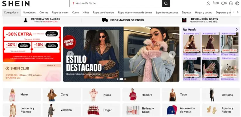 Buen Fin 2024 en Shein: ofertas de hasta el 90% en ropa