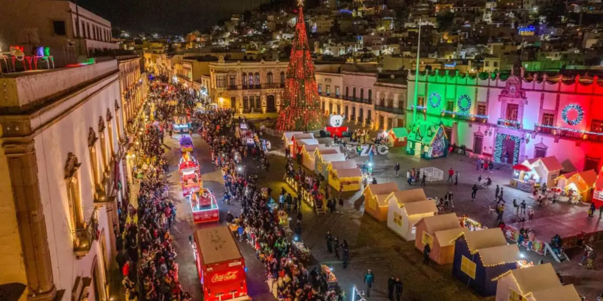 Es un ambiente familiar el de la Verbena Revolucionaria y el del Festival de Luces de Navidad de Zacatecas. Foto: Cortesía