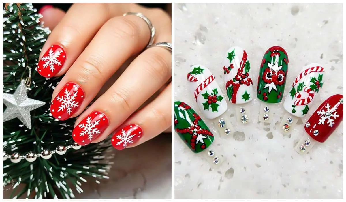 Ideas de diseños de uñas con estilo navideño generados por la IA (FOTOS)