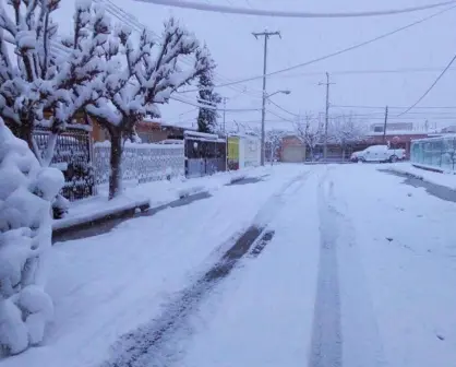 Nevadas pintan de blanco Chihuahua