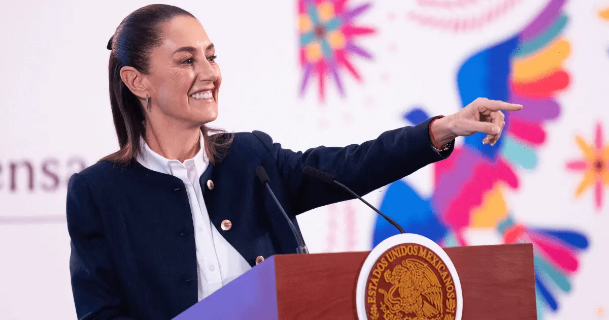 Claudia Sheinbaum en la Mañanera del Pueblo.