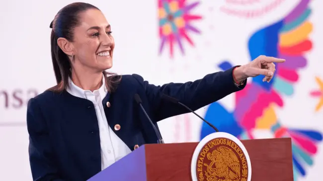 Claudia Sheinbaum en la Mañanera del Pueblo.