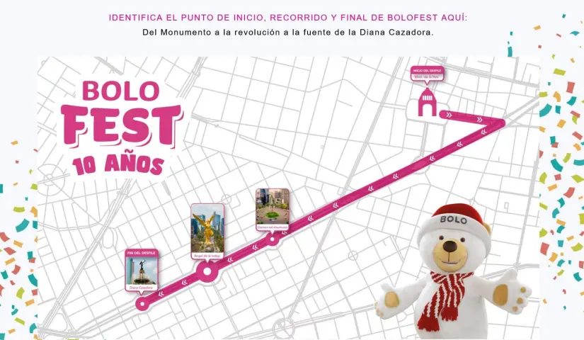 El recorrido del desfile del Bolo Fest 2024 en CDMX