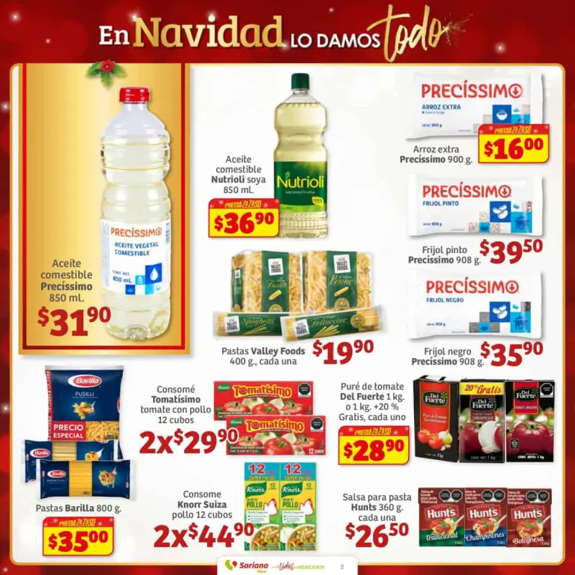 Soriana: ofertas navideñas en despensa del 20 al 28 de noviembre