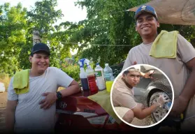 Alexis y Erick, jóvenes emprendedores que revolucionan el lavado de autos a domicilio en Culiacán