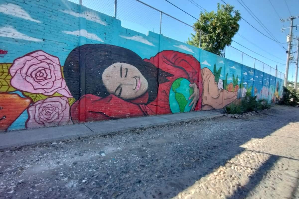 ¡Murales de paz! Alumnos de la Secundaria Moisés Sáenz en Culiacán, anhelan un mundo mejor