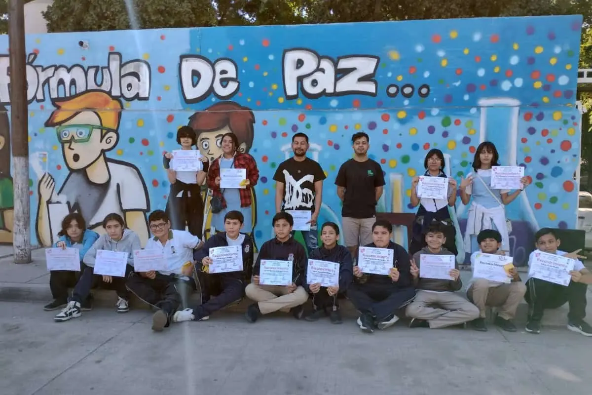 ¡Murales de paz! Alumnos de la Secundaria Moisés Sáenz en Culiacán, anhelan un mundo mejor