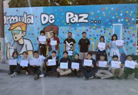 ¡Murales de paz! Alumnos de la Secundaria Moisés Sáenz en Culiacán, anhelan un mundo mejor