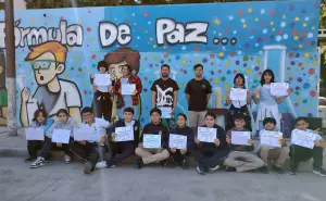 ¡Murales de paz! Alumnos de la Secundaria Moisés Sáenz en Culiacán, anhelan un mundo mejor